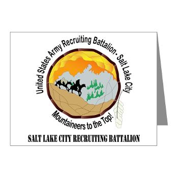 SLCRB - M01 - 02 - DUI - Salt Lake City Recruiting Battalion with Text Note Cards (Pk of 20) - Click Image to Close