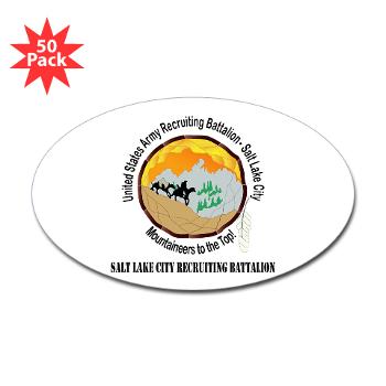 SLCRB - M01 - 01 - DUI - Salt Lake City Recruiting Battalion with Text Sticker (Oval 50 pk)