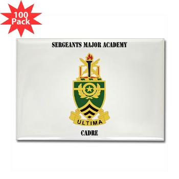 SMAC - M01 - 01 - DUI - Sergeants Major Academy Cadre with Text - Rectangle Magnet (100 pack) - Click Image to Close