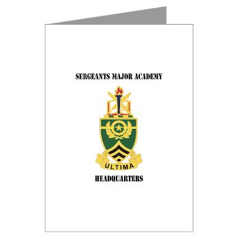 SMAH - M01 - 02 - DUI - Sergeants Major Academy Headquarters with Text - Greeting Cards (Pk of 20) - Click Image to Close