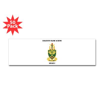 SMAS - M01 - 01 - DUI - Sergeants Major Academy Students with Text - Sticker (Bumper 50 pk) - Click Image to Close