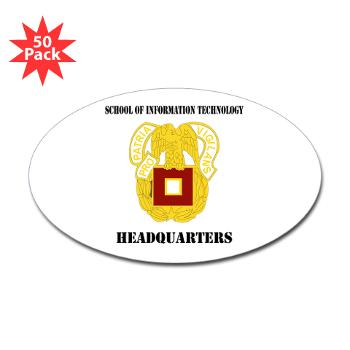 SOITH - M01 - 01 - DUI - School of Information Technology - Headquarter with text - Sticker (Oval 50 pk)