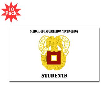 SOITS - M01 - 01 - DUI - School of Information Technology - Students with text - Sticker (Rectangle 10 pk)