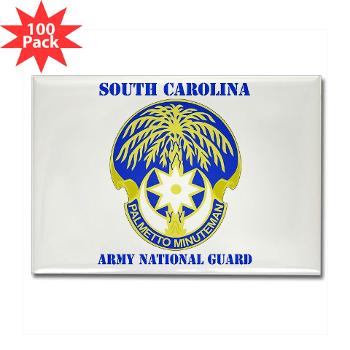 SOUTHCAROLINAARNG - M01 - 01 - DUI - South Carolina Army National Guard With Text - Rectangle Magnet (100 pack)