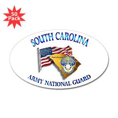 SOUTHCAROLINAARNG - M01 - 01 - South Carolina Army National Guard - Sticker (Oval 50 pk)