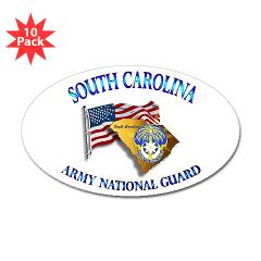 SOUTHCAROLINAARNG - M01 - 01 - South Carolina Army National Guard - Sticker (Oval 10 pk)