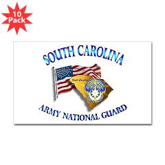 SOUTHCAROLINAARNG - M01 - 01 - South Carolina Army National Guard - Sticker (Rectangle 10 pk)