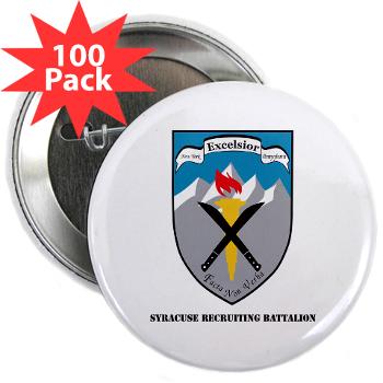 SRB - M01 - 01 - DUI - Syracuse Recruiting Battalion with Text - 2.25" Button (100 pack) - Click Image to Close