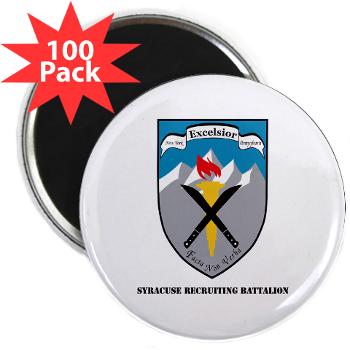 SRB - M01 - 01 - DUI - Syracuse Recruiting Battalion with Text - 2.25" Magnet (100 pack) - Click Image to Close