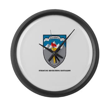 SRB - M01 - 04 - DUI - Syracuse Recruiting Battalion with Text - Large Wall Clock