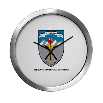 SRB - M01 - 04 - DUI - Syracuse Recruiting Battalion with Text - Modern Wall Clock