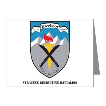 SRB - M01 - 02 - DUI - Syracuse Recruiting Battalion with Text - Note Cards (Pk of 20)