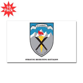 SRB - M01 - 01 - DUI - Syracuse Recruiting Battalion with Text - Sticker (Rectangle 10 pk) - Click Image to Close