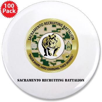 SRB - M01 - 01 - DUI - Sacramento Recruiting Bn with text - 3.5" Button (100 pack) - Click Image to Close