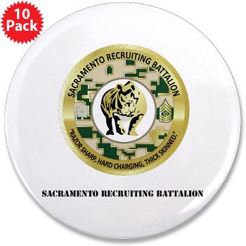 SRB - M01 - 01 - DUI - Sacramento Recruiting Bn with text - 3.5" Button (10 pack)