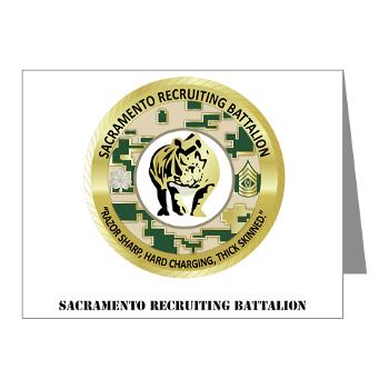 SRB - M01 - 02 - DUI - Sacramento Recruiting Bn with text - Note Cards (Pk of 20)