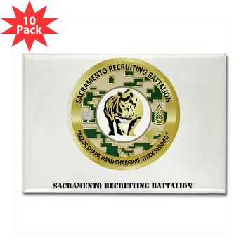 SRB - M01 - 01 - DUI - Sacramento Recruiting Bn with text - Rectangle Magnet (10 pack)