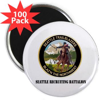 SRB - M01 - 01 - DUI - Seattle Recruiting Battalion with Text 2.25" Magnet (100 pack)