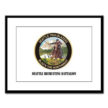 SRB - M01 - 02 - DUI - Seattle Recruiting Battalion with Text Large Framed Print - Click Image to Close