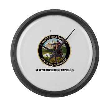 SRB - M01 - 03 - DUI - Seattle Recruiting Battalion with Text Large Wall Clock - Click Image to Close