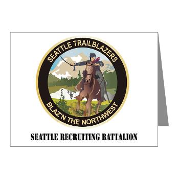 SRB - M01 - 02 - DUI - Seattle Recruiting Battalion with Text Note Cards (Pk of 20) - Click Image to Close
