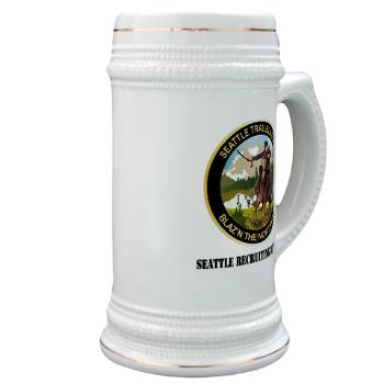 SRB - M01 - 03 - DUI - Seattle Recruiting Battalion with Text Stein