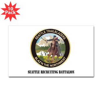 SRB - M01 - 01 - DUI - Seattle Recruiting Battalion with Text Sticker (Rectangle 10 pk) - Click Image to Close