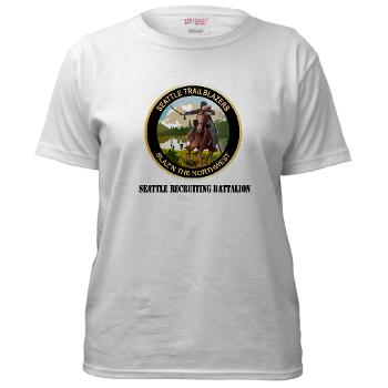 SRB - A01 - 04 - DUI - Seattle Recruiting Battalion with Text Women's T-Shirt - Click Image to Close