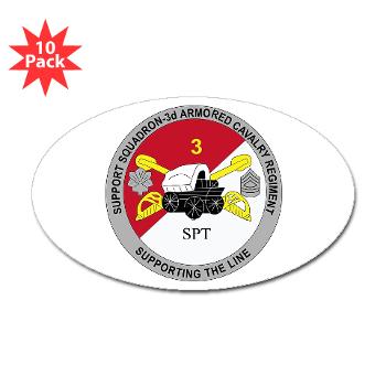 SS3ACR - M01 - 01 - DUI - Support Sqd 3rd ACR - Sticker (Oval 10 pk)