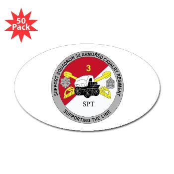 SS3ACR - M01 - 01 - DUI - Support Sqd 3rd ACR - Sticker (Oval 50 pk)