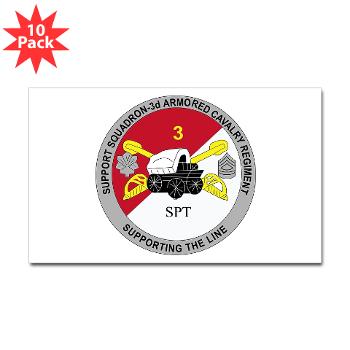 SS3ACR - M01 - 01 - DUI - Support Sqd 3rd ACR - Sticker (Rectangle 10 pk) - Click Image to Close