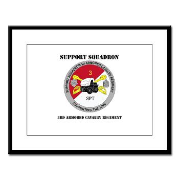 SS3ACR - M01 - 02 - DUI - Support Sqd 3rd ACR with Text - Large Framed Print