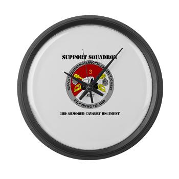 SS3ACR - M01 - 03 - DUI - Support Sqd 3rd ACR with Text - Large Wall Clock