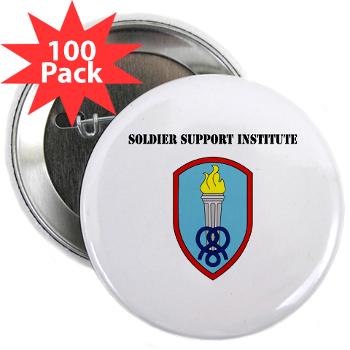 SSI - M01 - 01 - Soldier Support Institute with Text - 2.25" Button (100 pack)