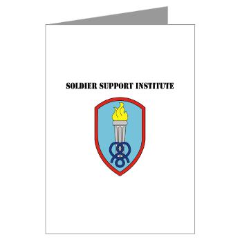 SSI - M01 - 02 - Soldier Support Institute with Text - Greeting Cards (Pk of 10)