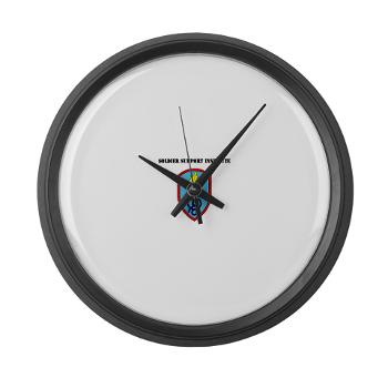 SSI - M01 - 03 - Soldier Support Institute with Text - Large Wall Clock