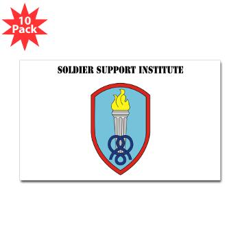 SSI - M01 - 01 - Soldier Support Institute with Text - Sticker (Rectangle 10 pk)