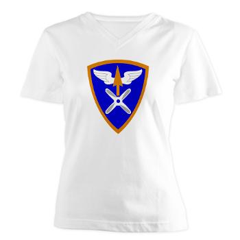 110AB - A01 - 04 - SSI - 110th Aviation Bde Women's V-Neck T-Shirt