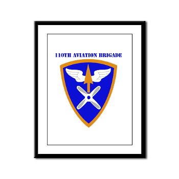 110AB - M01 - 02 - SSI - 110th Aviation Bde with Text Framed Panel Print