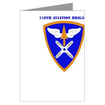 110AB - M01 - 02 - SSI - 110th Aviation Bde with Text Greeting Cards (Pk of 20)