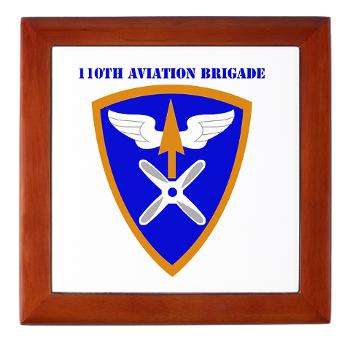 110AB - M01 - 03 - SSI - 110th Aviation Bde with Text Keepsake Box