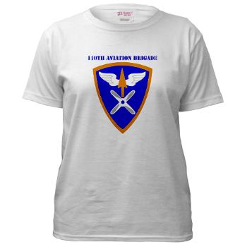 110AB - A01 - 04 - SSI - 110th Aviation Bde with Text Women's T-Shirt
