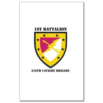 1B316CB - M01 - 02 - SSI - 1st Battalion - 316th Cavalry Brigade with Text Mini Poster Print