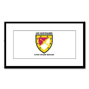 1B316CB - M01 - 02 - SSI - 1st Battalion - 316th Cavalry Brigade with Text Small Framed Print