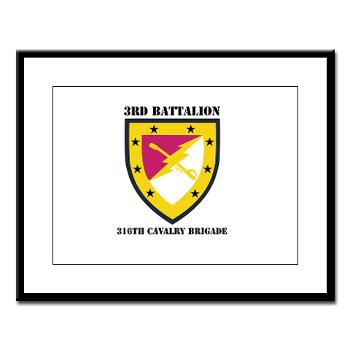 3BN316CB - M01 - 02 - SSI - 3BN - 316th Cavalry Brigade with Text - Large Framed Print - Click Image to Close