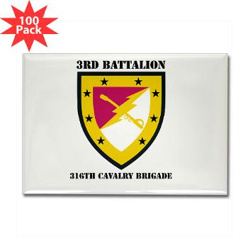 3BN316CB - M01 - 01 - SSI - 3BN - 316th Cavalry Brigade with Text - Rectangle Magnet (100 pack)