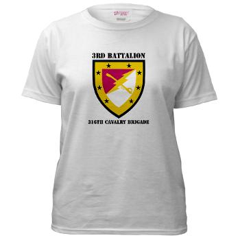 3BN316CB - A01 - 04 - SSI - 3BN - 316th Cavalry Brigade with Text - Women's T-Shirt - Click Image to Close