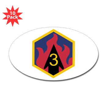 3CB - M01 - 01 - SSI - 3rd Chemical Bde - Sticker (Oval 10 pk) - Click Image to Close