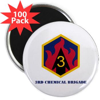 3CB - M01 - 01 - SSI - 3rd Chemical Bde with Text - 2.25" Magnet (100 pack)