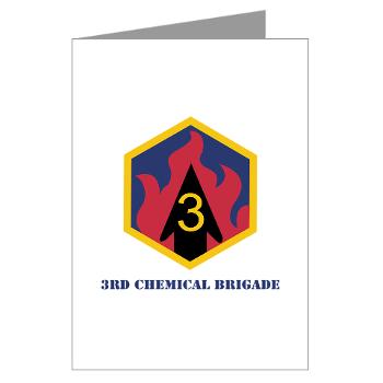 3CB - M01 - 02 - SSI - 3rd Chemical Bde with Text - Greeting Cards (Pk of 10)